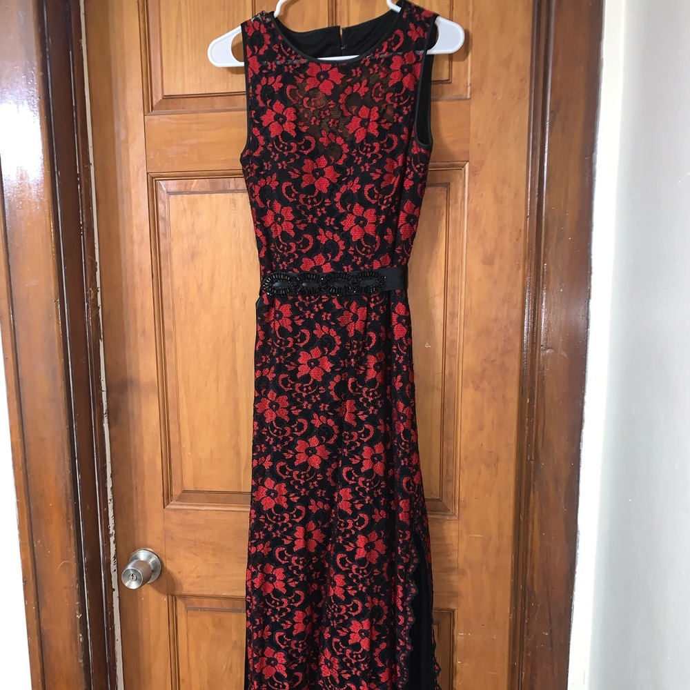 Black and Red floral dress